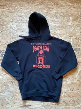 Black Death Row Records Hoodie with Red Logo